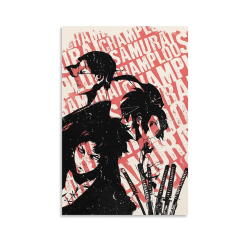 AOMACA Anime Posters Samurai Champloo Poster (2) Canvas Wall Art Room Decoration Aesthetics Wall Paintings Gifts 16x24inch(40x60cm)