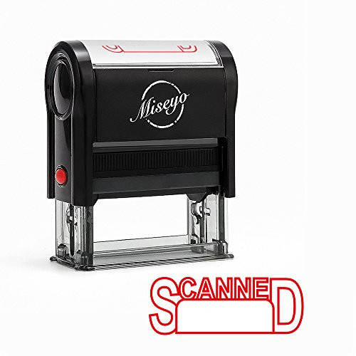 Miseyo SCANNED Self Inking Rubber Stamp - Red Ink Miseyo SCANNED Self Inking Rubber Stamp - Red Ink