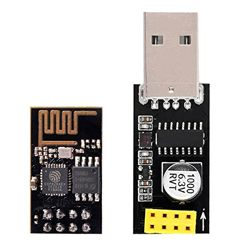 IZOKEE ESP8266 ESP-01 Serial WIFI Wireless Transceiver Module with USB to ESP8266 Adapter for Arduino UNO R3 Mega2560 Nano Raspberry Pi (ESP-01 + USB)