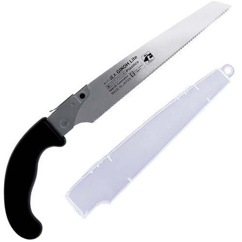KAKURI Japanese PVC Pipe Saw 8-1/4" Razor Sharp Japanese Steel Blade, Hand Saw for Plastic, Pipe Cutting, Acrylic Material with Blade Cover Case, Made in JAPAN