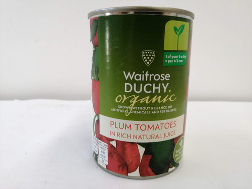 Waitrose Duchy Organic Plum Tomatoes 400g