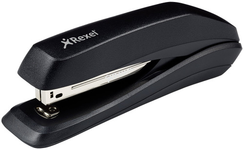 Rexel Ecodesk Desktop Stapler, 20 Sheets, Made with 50% Recycled Plastic, Eco Friendly, 2100026, Black