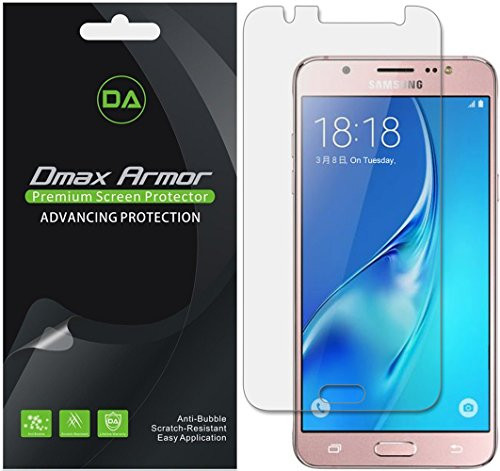 [6-Pack] Dmax Armor for Samsung Galaxy J5 (2016) Screen Protector, Anti-Bubble High Definition Clear Shield - Lifetime Replacements Warranty- Retail Packaging