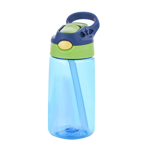 Drinking Cups,500ml Plastic Portable Outdoor Travel Sport Straw Drinking Water Bottle Kettle - Blue