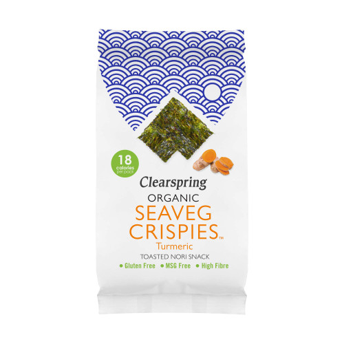 CLEARSPRING Organic Turmeric Seaveg Crispies, 4 GR