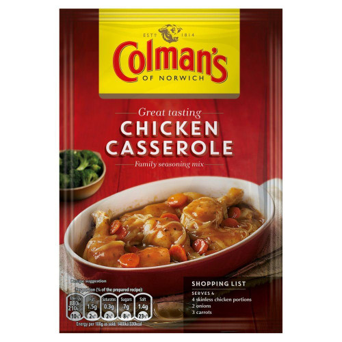 Colman's Chicken Casserole Mix - 40g - Pack of 8 (40g x 8)