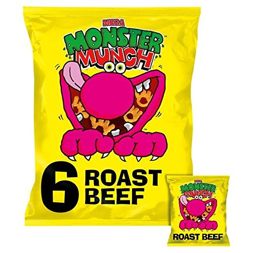 Mega Monster Munch Roast Beef Snacks 22g x - 6 per pack (0.29lbs)