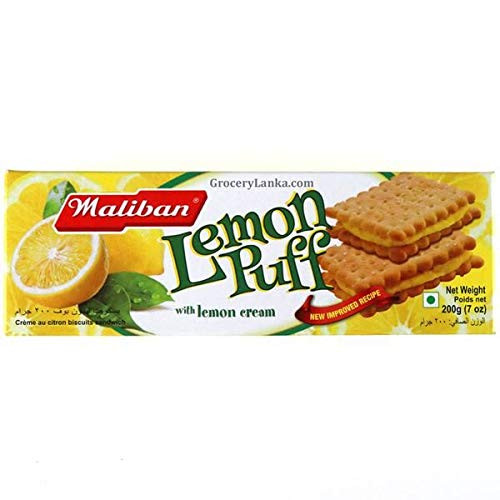 Maliban Lemon Puff Biscuits - 200g - Pack of 6