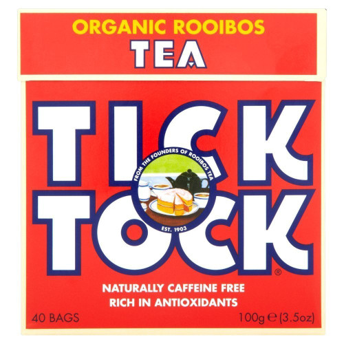 Tick Tock Original Organic Rooibos Tea Bags 40 per Pack