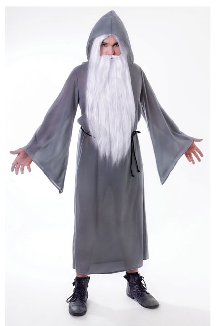 Bristol Novelty AC130 Wizard Cloak, Grey, One Size