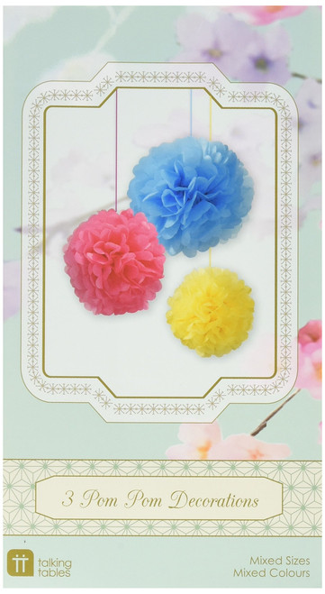 Pompoms Decadent Decs Mixed Pom Pom Bright Decorations