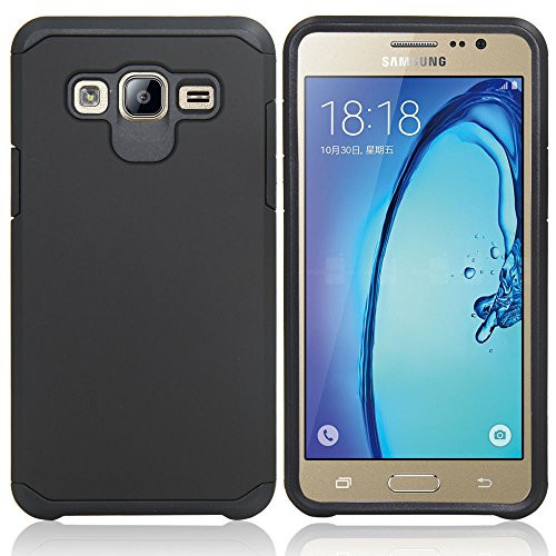Galaxy J7 Neo J701M/J7 Nxt J701F/J7 Core J701 Case, With Screen Protector & Stylus, Telegaming Dual Layer Defender Impact Resistant Armor Cover For Samsung Galaxy J7 J700/Core Duos J701FZ Black