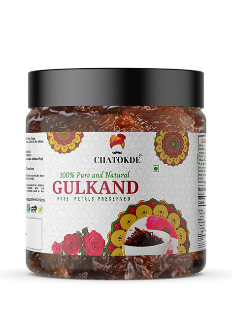 CHATOKDE Natural Himalayan Gulkand - Rose Petal Jam , 400g_Packing May Vary