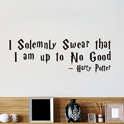 BUCKOO I Solemnly Swear Quote Wall Sticker Harry Potter Kids Room Wall Decal Home Decor