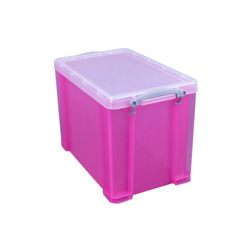 Really Useful Box 19 Litre Transparent Bright Pink