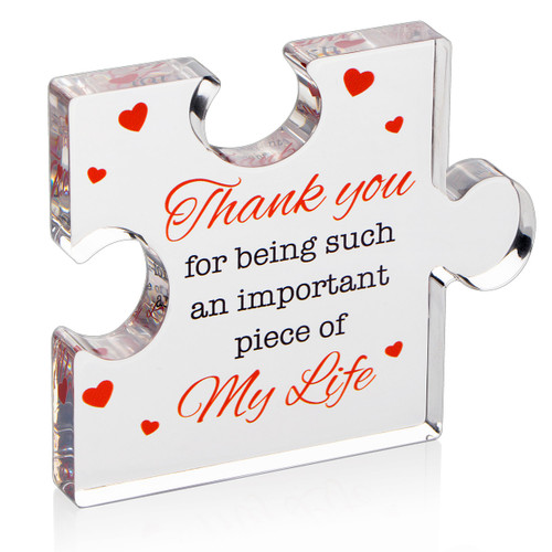 Thank You Gifts - Engraved Acrylic Block Puzzle Thank You Present 3.35 x 2.76 inch for Women, Men - Gifts for Friends, Coworkers - Heartwarming Therapist, Nurse Teacher Presents Thank You Gifts - Engraved Acrylic Block Puzzle Thank You Present 3.35 x 2.76 inch for Women, Men - Gifts for Friends, Coworkers - Heartwarming Therapist, Nurse Teacher Presents