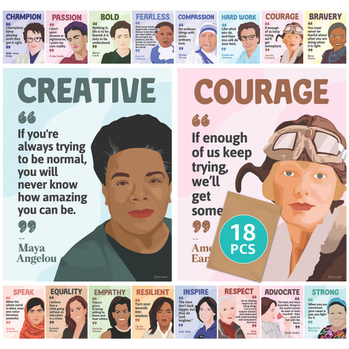 18 Women History Poster - 11x14in Womens History Posters for Classroom, History Classroom Decorations, Classroom Posters History, Womens History Decorations, Famous Women in History Poster 18 Women History Poster - 11x14in Womens History Posters for Classroom, History Classroom Decorations, Classroom Posters History, Womens History Decorations, Famous Women in History Poster