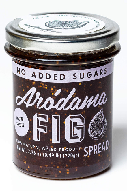 ARODAMA PREMIUM GREEK MARMALADE (JAM, SPREAD) NO SUGAR ADDED, 7.8 OZ/ 220 GRS CRETAN PRODUCT 100% NATURAL NO PRESERVATIVES OR ADDITIVES (FIG NO SUGAR ADDED, 3 JAR PACK)