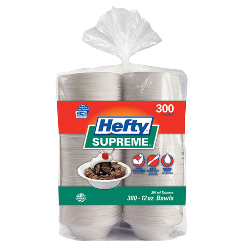 Hefty Supreme Foam Bowls Heavyweight, 12 oz. (300 ct.) (pack of 2)