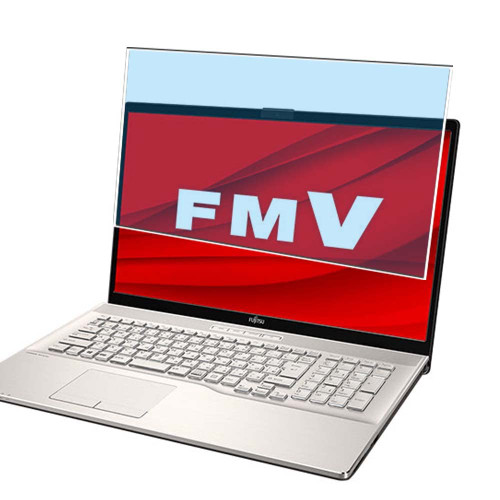 Puccy Anti Blue Light Tempered Glass Screen Protector Film, compatible with FUJITSU FMV LIFEBOOK NH WN1 / F3 17.3" Laptop (Active Area Cover Only) Protective Protectors Guard