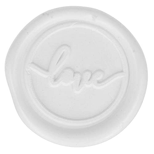 Artemio 10 Adhesive White Wax Seals 25 mm - Love Artemio 10 Adhesive White Wax Seals 25 mm - Love