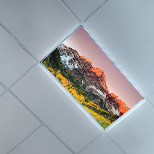Fluorescent Light Covers for Classroom Office-Mountain Pattern-Fluorescent Light Covers for Classroom Office-Office & Classroom Decorations,Multicolor