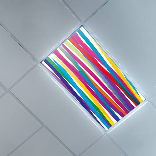 Fluorescent Light Covers for Classroom Office-Colorful Pattern-Fluorescent Light Covers for Classroom Office-Office & Classroom Decorations,Multicolor