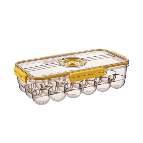 RRMMAN Egg Organizer Box, Egg Organizer Container,Portable Egg Case,Plastic Egg Container, Egg Holder, Egg Storage Bin Stackable Egg Storage Containers Clear Egg Tray Storage Box ,With Lid,18 Grid