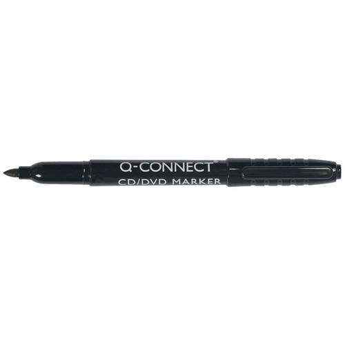 Q-Connect Permanent Marker Fine Bullet Tip KF02300 - Black, Pack of 10