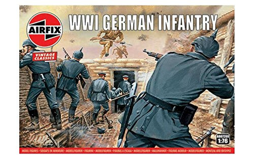 Airfix Vintage Classics WWI German Infantry Figures 1:72 Military Soldiers Plastic Model Kit