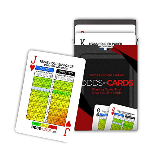 ODDS on CARDS: Texas Hold'em Edition Poker Cards | Playing Cards That Show Your Odds | Learn Probability While You Play Poker | Poker Deck of Cards | Poker Gift