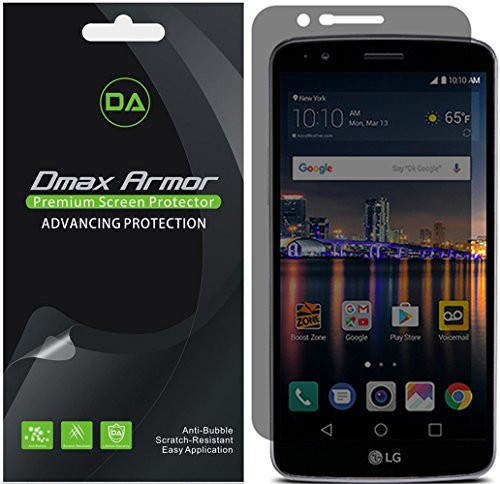 [2-Pack] Dmax Armor for LG Stylo 3 Privacy Anti-Spy Screen Protector Shield - Lifetime Replacements Warranty- Retail Packaging