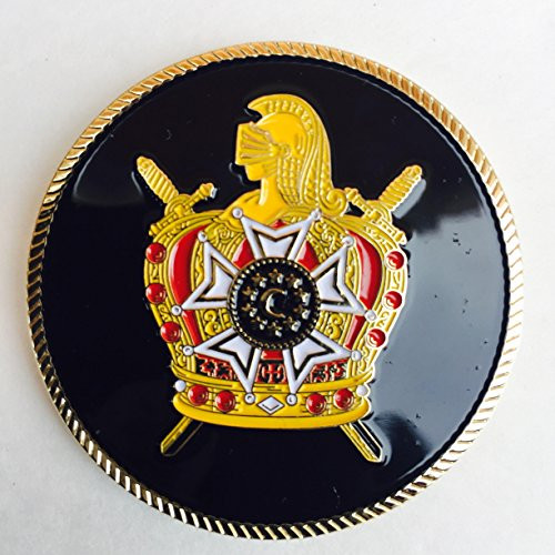 2" Mini Small Masonic Demolay international youth Fraternity Motorcycle Compact Car Emblem Black Back ground