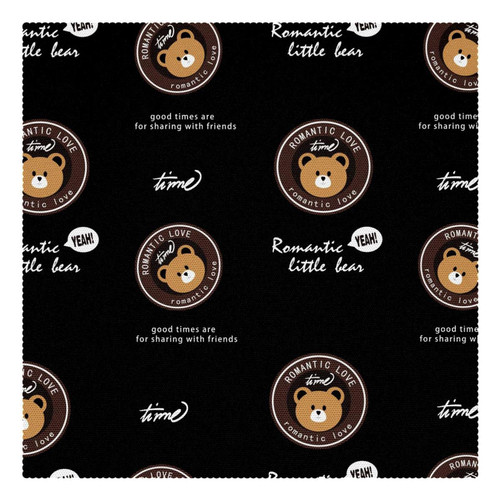 Square Placemats Set, Dining Table Placemat, Washable Place Mats, Bear Animal Cartoon Square Placemats Set, Dining Table Placemat, Washable Place Mats, Bear Animal Cartoon