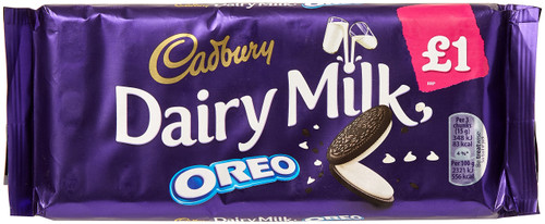 Cadbury Dairy Milk British Chocolates - 3 Pack - Vanilla Cream and Oreo Biscuit Pieces 120g Bar Cadbury Dairy Milk British Chocolates - 3 Pack - Vanilla Cream and Oreo Biscuit Pieces 120g Bar