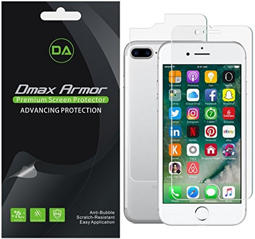 Dmax Armor for Apple iPhone 8 Plus Front and Back Anti-Glare & Anti-Fingerprint (Matte) Screen Protector - Lifetime Replacements Warranty [3 Front and 3 back] -Retail Packaging