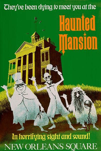 Disneyland - The Haunted Mansion - 1969 - Travel Poster Magnet