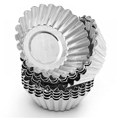 TXIN 20 Pack Egg Tart Aluminum Cupcake Cake Cookie Mold Pudding Mould Tin Baking Tool(XL)