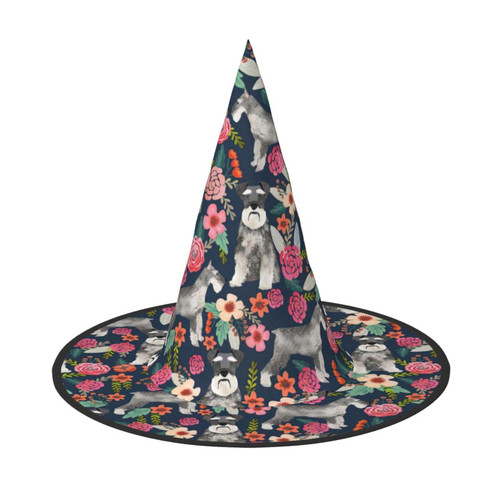 KoNsev Schnauzer Halloween Witches Hat,Roleplay Costume Witch Hat For Halloween Decorations Party Masquerade