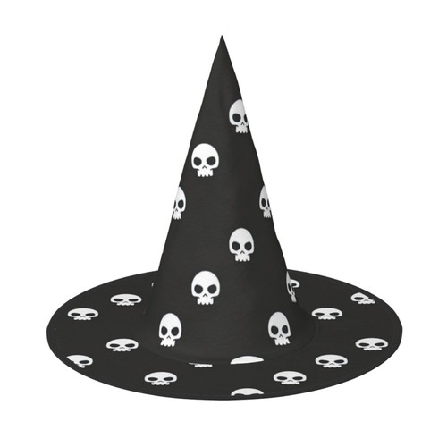 KoNsev Skull Halloween Witches Hat,Roleplay Costume Witch Hat For Halloween Decorations Party Masquerade