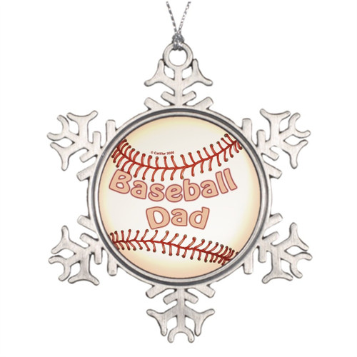 Dobend Xmas Trees Decorated Baseball Dad Christmas Snowflake Ornaments