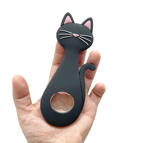 1P Creative Portable Cat Shaped Magnet Bottle Opener, Wine Beer Beverage Drinking Opener Bar Gadget Glass Beer Kitchen Tools Barware for Girls Women (black) 1P Creative Portable Cat Shaped Magnet Bottle Opener, Wine Beer Beverage Drinking Opener Bar Gadget Glass Beer Kitchen Tools Barware for Girls Women (black)