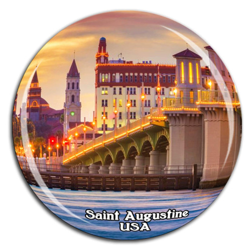 Saint Augustine America USA Fridge Magnet 3D Crystal Glass Tourist City Travel Souvenir Collection Gift Strong Refrigerator Sticker Saint Augustine America USA Fridge Magnet 3D Crystal Glass Tourist City Travel Souvenir Collection Gift Strong Refrigerator Sticker