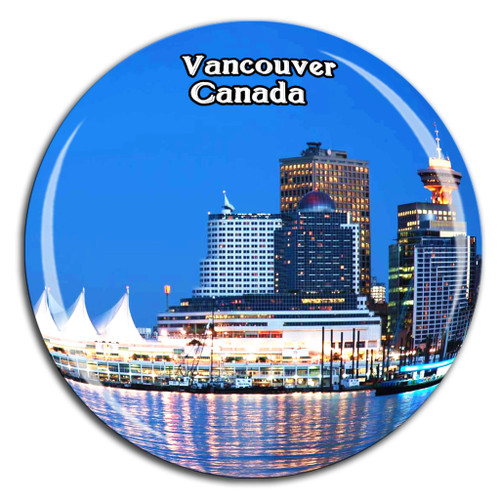 Granville Island Vancouver Canada Fridge Magnet 3D Crystal Glass Tourist City Travel Souvenir Collection Gift Strong Refrigerator Sticker