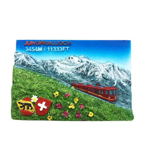 Jungfrau Switzerland 3D Fridge Magnet Resin Handmade Craft Tourist Travel City Souvenir Collection Letter Refrigerator Sticker
