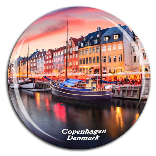 Nyhavn Copenhagen Denmark Fridge Magnet 3D Crystal Glass Tourist City Travel Souvenir Collection Gift Strong Refrigerator Sticker