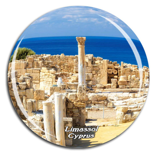 Kourion Limassol Cyprus Asia Fridge Magnet 3D Crystal Glass Tourist City Travel Souvenir Collection Gift Strong Refrigerator Sticker