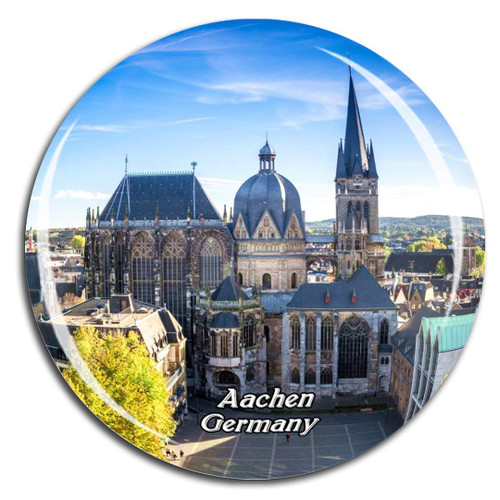 Weekino Germany Aachen Cathedral Fridge Magnet 3D Crystal Glass Tourist City Travel Souvenir Collection Gift Strong Refrigerator Sticker