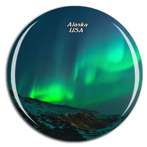 Weekino USA America Northern Lights Alaska Fridge Magnet 3D Crystal Glass Tourist City Travel Souvenir Collection Gift Strong Refrigerator Sticker