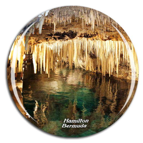 Weekino Bermuda Crystal Caves Hamilton Fridge Magnet 3D Crystal Glass Tourist City Travel Souvenir Collection Gift Strong Refrigerator Sticker